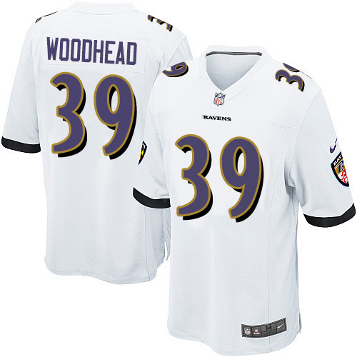 Men's Nike Baltimore Ravens #39 Danny Woodhead Game White NFL Jersey