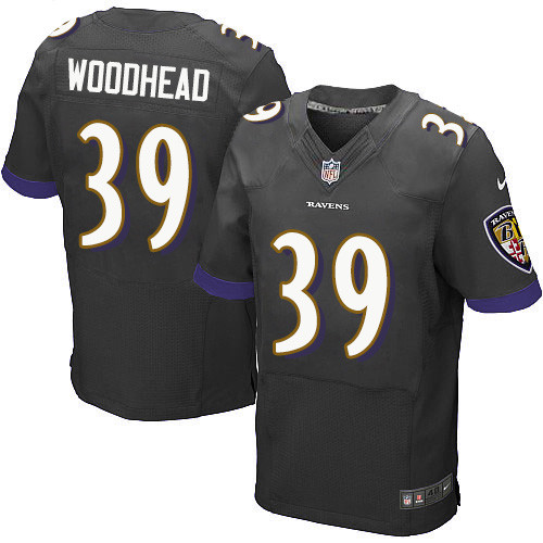 Men's Nike Baltimore Ravens #39 Danny Woodhead Elite Black Alternate NFL Jersey