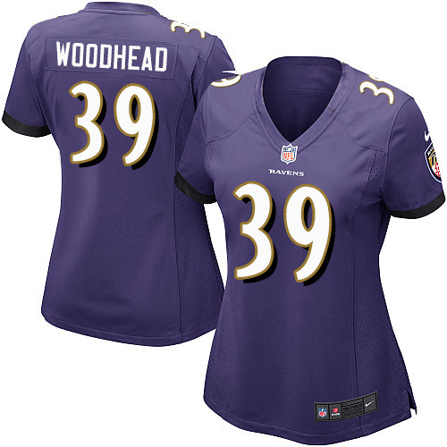 Women's Nike Baltimore Ravens #39 Danny Woodhead Game Purple Team Color NFL Jersey