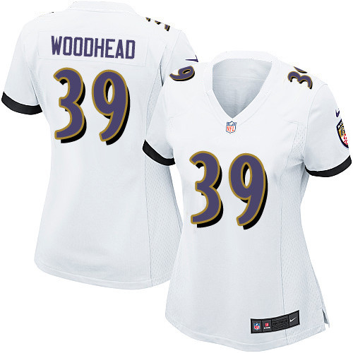 Women's Nike Baltimore Ravens #39 Danny Woodhead Game White NFL Jersey