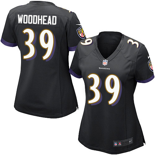Women's Nike Baltimore Ravens #39 Danny Woodhead Game Black Alternate NFL Jersey