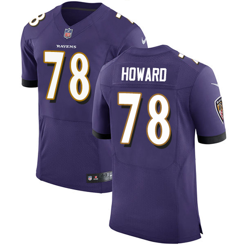 Men's Nike Baltimore Ravens #78 Austin Howard Purple Team Color Vapor Untouchable Elite Player NFL Jersey