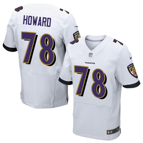 Men's Nike Baltimore Ravens #78 Austin Howard Elite White NFL Jersey
