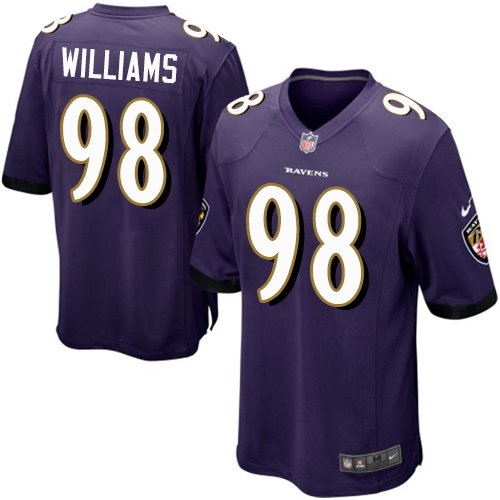 Men's Nike Baltimore Ravens #98 Brandon Williams Game Purple Team Color NFL Jersey
