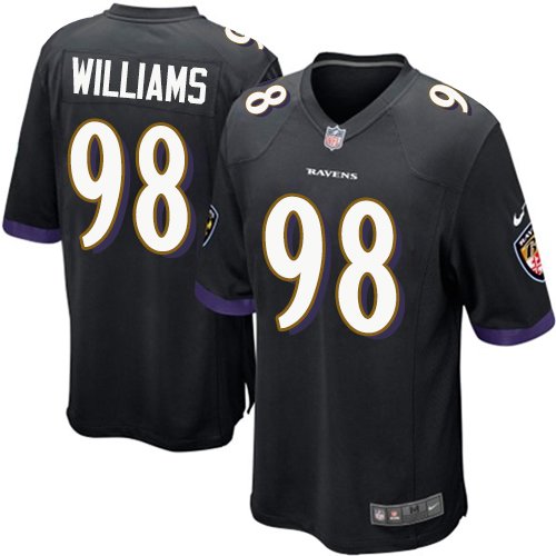 Men's Nike Baltimore Ravens #98 Brandon Williams Game Black Alternate NFL Jersey