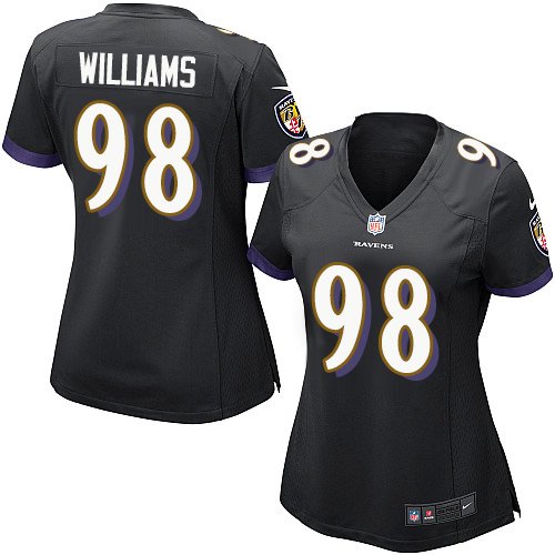 Women's Nike Baltimore Ravens #98 Brandon Williams Game Black Alternate NFL Jersey