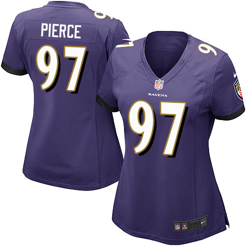Women's Nike Baltimore Ravens #97 Michael Pierce Game Purple Team Color NFL Jersey