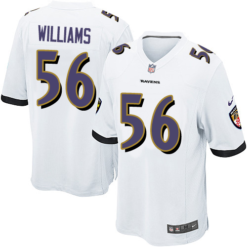 Men's Nike Baltimore Ravens #56 Tim Williams Game White NFL Jersey