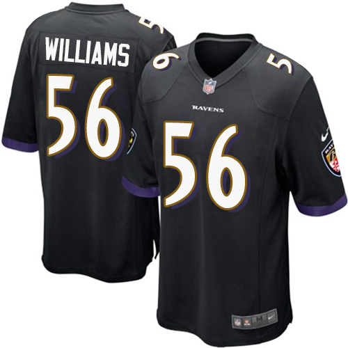 Men's Nike Baltimore Ravens #56 Tim Williams Game Black Alternate NFL Jersey