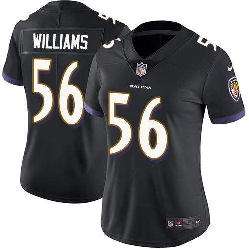 Women's Nike Baltimore Ravens #56 Tim Williams Black Alternate Vapor Untouchable Elite Player NFL Jersey