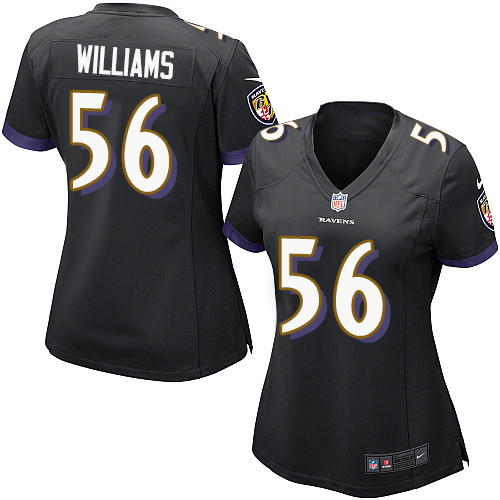 Women's Nike Baltimore Ravens #56 Tim Williams Game Black Alternate NFL Jersey