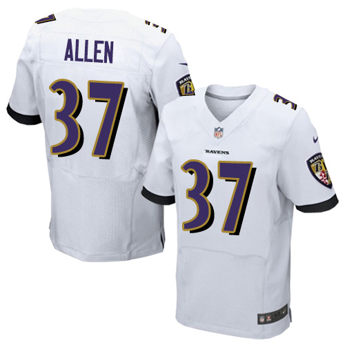 Men's Nike Baltimore Ravens #37 Javorius Allen Elite White NFL Jersey