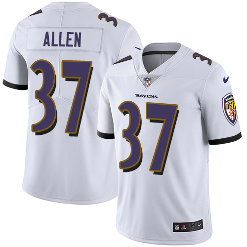 Men's Nike Baltimore Ravens #37 Javorius Allen White Vapor Untouchable Limited Player NFL Jersey