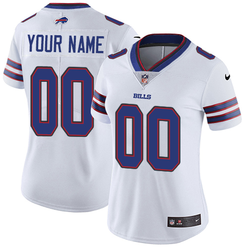 Women's Nike Buffalo Bills Customized White Vapor Untouchable Custom Elite NFL Jersey