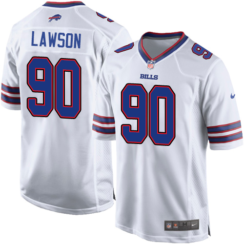 Men's Nike Buffalo Bills #90 Shaq Lawson Game White NFL Jersey