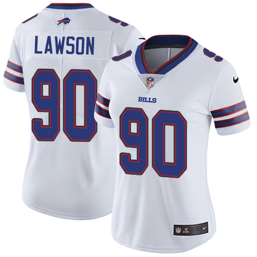Women's Nike Buffalo Bills #90 Shaq Lawson White Vapor Untouchable Elite Player NFL Jersey