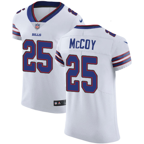 Men's Nike Buffalo Bills #25 LeSean McCoy Elite White NFL Jersey