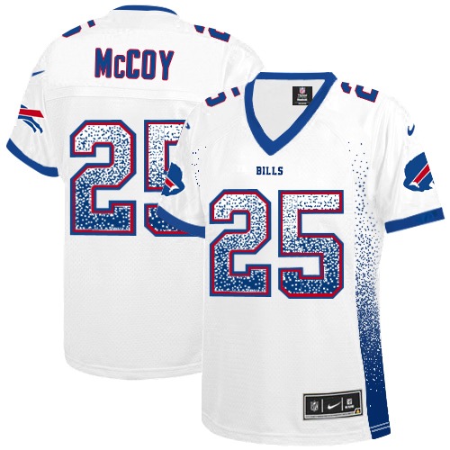 Women's Nike Buffalo Bills #25 LeSean McCoy Elite White Drift Fashion NFL Jersey