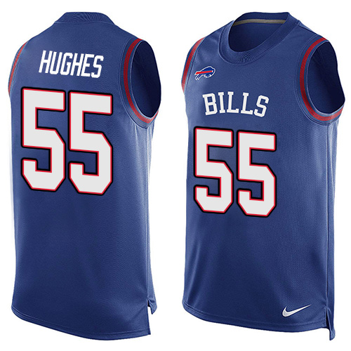 Men's Nike Buffalo Bills #55 Jerry Hughes Limited Royal Blue Player Name & Number Tank Top NFL Jersey