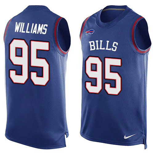 Men's Nike Buffalo Bills #95 Kyle Williams Limited Royal Blue Player Name & Number Tank Top NFL Jersey