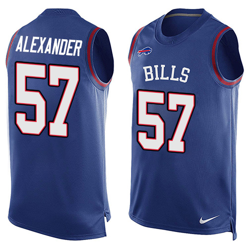 Men's Nike Buffalo Bills #57 Lorenzo Alexander Limited Royal Blue Player Name & Number Tank Top NFL Jersey