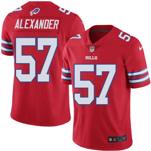 Men's Nike Buffalo Bills #57 Lorenzo Alexander Elite Red Rush Vapor Untouchable NFL Jersey