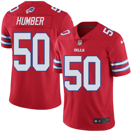 Men's Nike Buffalo Bills #50 Ramon Humber Elite Red Rush Vapor Untouchable NFL Jersey