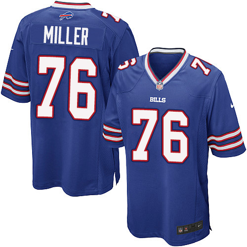 Men's Nike Buffalo Bills #76 John Miller Game Royal Blue Team Color NFL Jersey