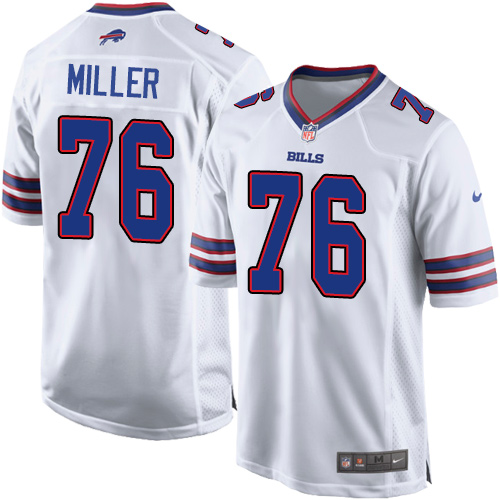 Men's Nike Buffalo Bills #76 John Miller Game White NFL Jersey