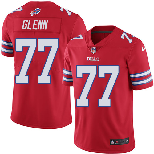 Men's Nike Buffalo Bills #77 Cordy Glenn Elite Red Rush Vapor Untouchable NFL Jersey
