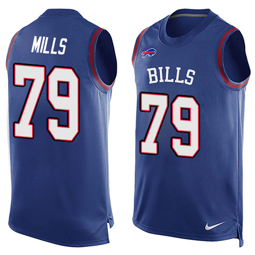 Men's Nike Buffalo Bills #79 Jordan Mills Limited Royal Blue Player Name & Number Tank Top NFL Jersey