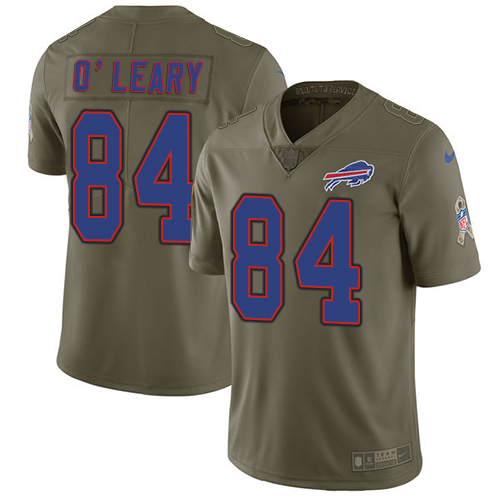 Men's Nike Buffalo Bills #84 Nick O'Leary Limited Olive 2017 Salute to Service NFL Jersey