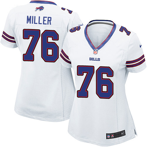 Women's Nike Buffalo Bills #76 John Miller Game White NFL Jersey