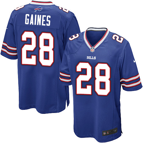 Men's Nike Buffalo Bills #28 E.J. Gaines Game Royal Blue Team Color NFL Jersey