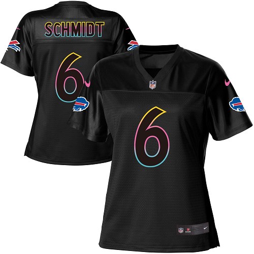 Women's Nike Buffalo Bills #6 Colton Schmidt Game Black Fashion NFL Jersey