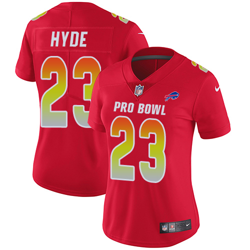 Women's Nike Buffalo Bills #23 Micah Hyde Limited Red 2018 Pro Bowl NFL Jersey