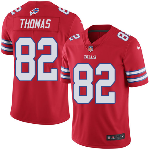 Men's Nike Buffalo Bills #82 Logan Thomas Elite Red Rush Vapor Untouchable NFL Jersey