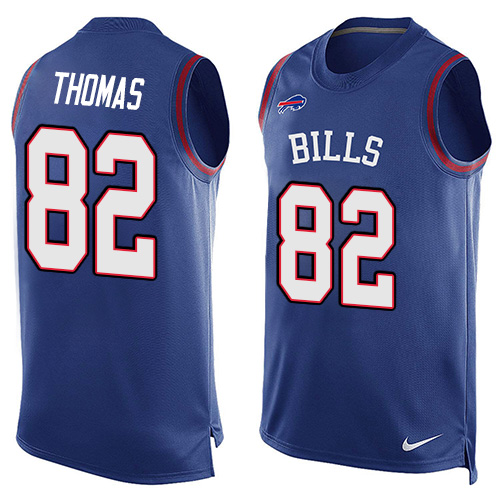 Men's Nike Buffalo Bills #82 Logan Thomas Limited Royal Blue Player Name & Number Tank Top NFL Jersey