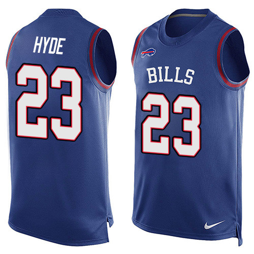 Men's Nike Buffalo Bills #23 Micah Hyde Limited Royal Blue Player Name & Number Tank Top NFL Jersey