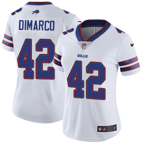 Women's Nike Buffalo Bills #42 Patrick DiMarco White Vapor Untouchable Limited Player NFL Jersey