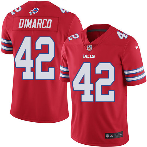 Men's Nike Buffalo Bills #42 Patrick DiMarco Elite Red Rush Vapor Untouchable NFL Jersey
