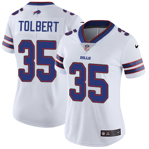 Women's Nike Buffalo Bills #35 Mike Tolbert White Vapor Untouchable Elite Player NFL Jersey
