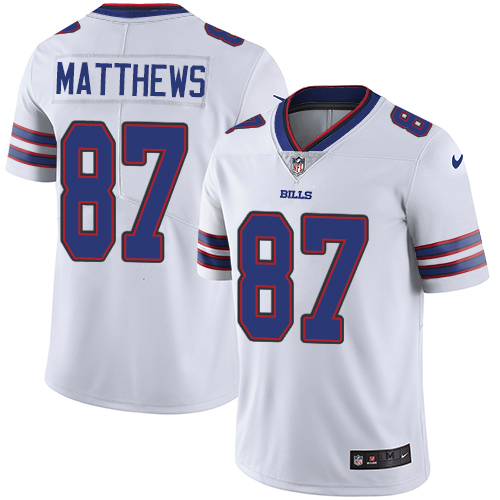 Youth Nike Buffalo Bills #87 Jordan Matthews White Vapor Untouchable Limited Player NFL Jersey