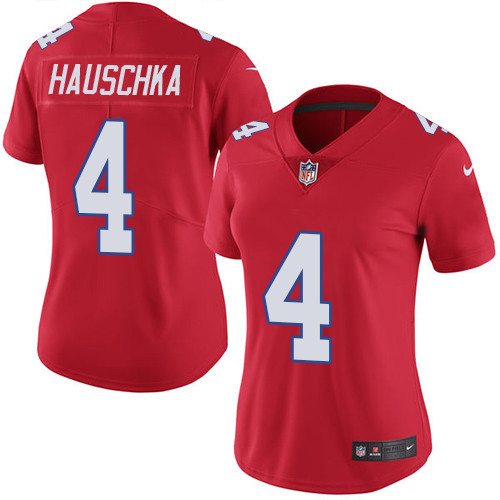 Women's Nike Buffalo Bills #4 Stephen Hauschka Limited Red Rush Vapor Untouchable NFL Jersey
