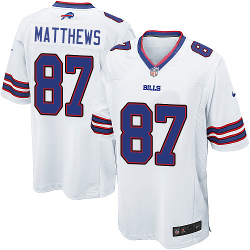 Youth Nike Buffalo Bills #87 Jordan Matthews Game White NFL Jersey