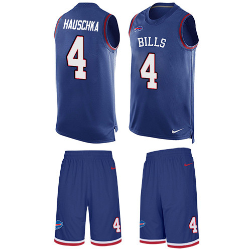 Men's Nike Buffalo Bills #4 Stephen Hauschka Limited Royal Blue Tank Top Suit NFL Jersey