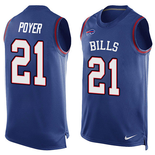 Men's Nike Buffalo Bills #21 Jordan Poyer Limited Royal Blue Player Name & Number Tank Top NFL Jersey