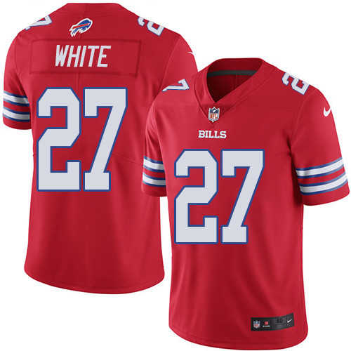 Men's Nike Buffalo Bills #27 Tre'Davious White Elite Red Rush Vapor Untouchable NFL Jersey
