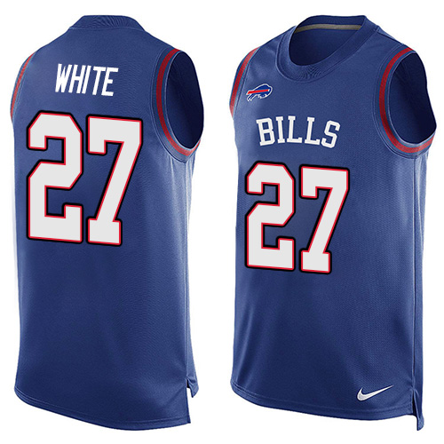 Men's Nike Buffalo Bills #27 Tre'Davious White Limited Royal Blue Player Name & Number Tank Top NFL Jersey