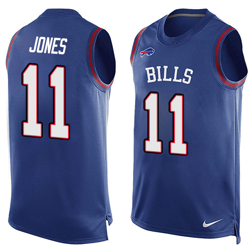 Men's Nike Buffalo Bills #11 Zay Jones Limited Royal Blue Player Name & Number Tank Top NFL Jersey